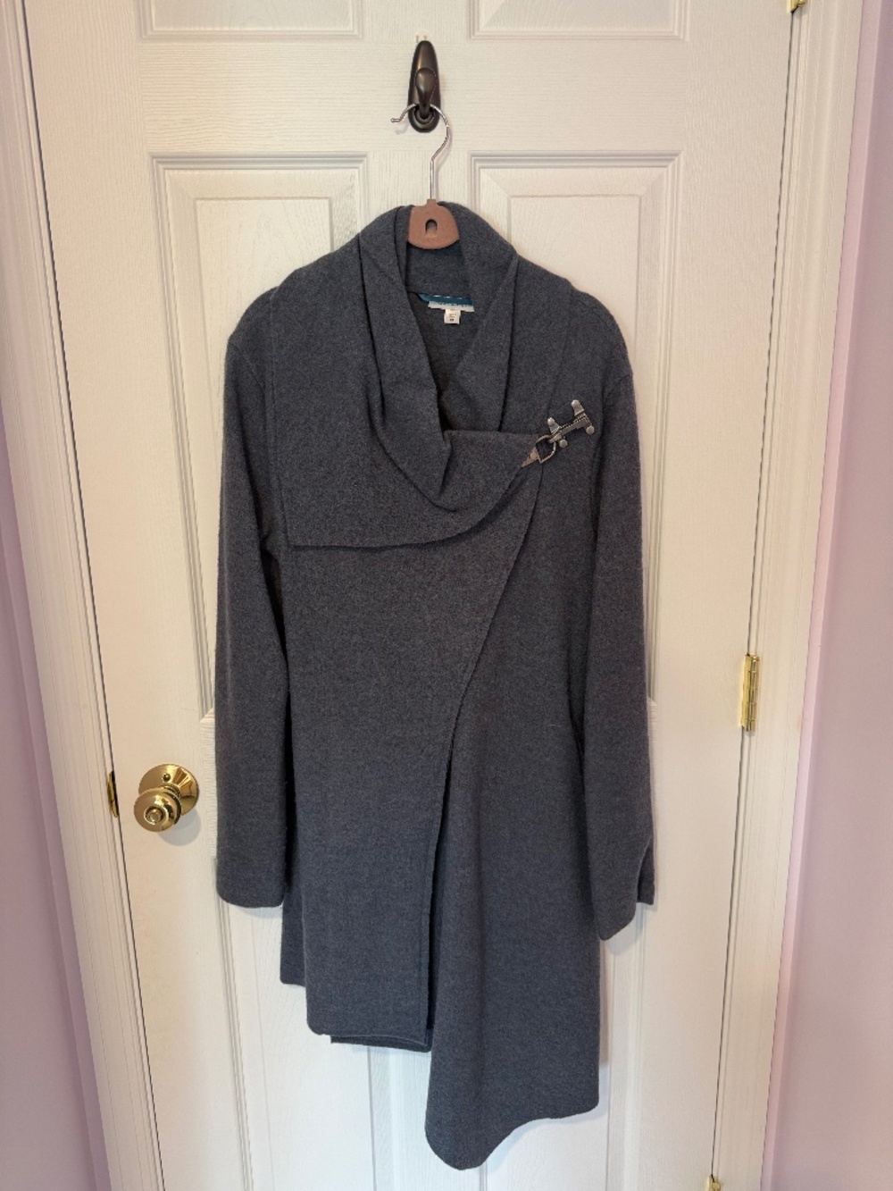 Garnet Hill 100% Wool Draped Collar Coat – Size 4